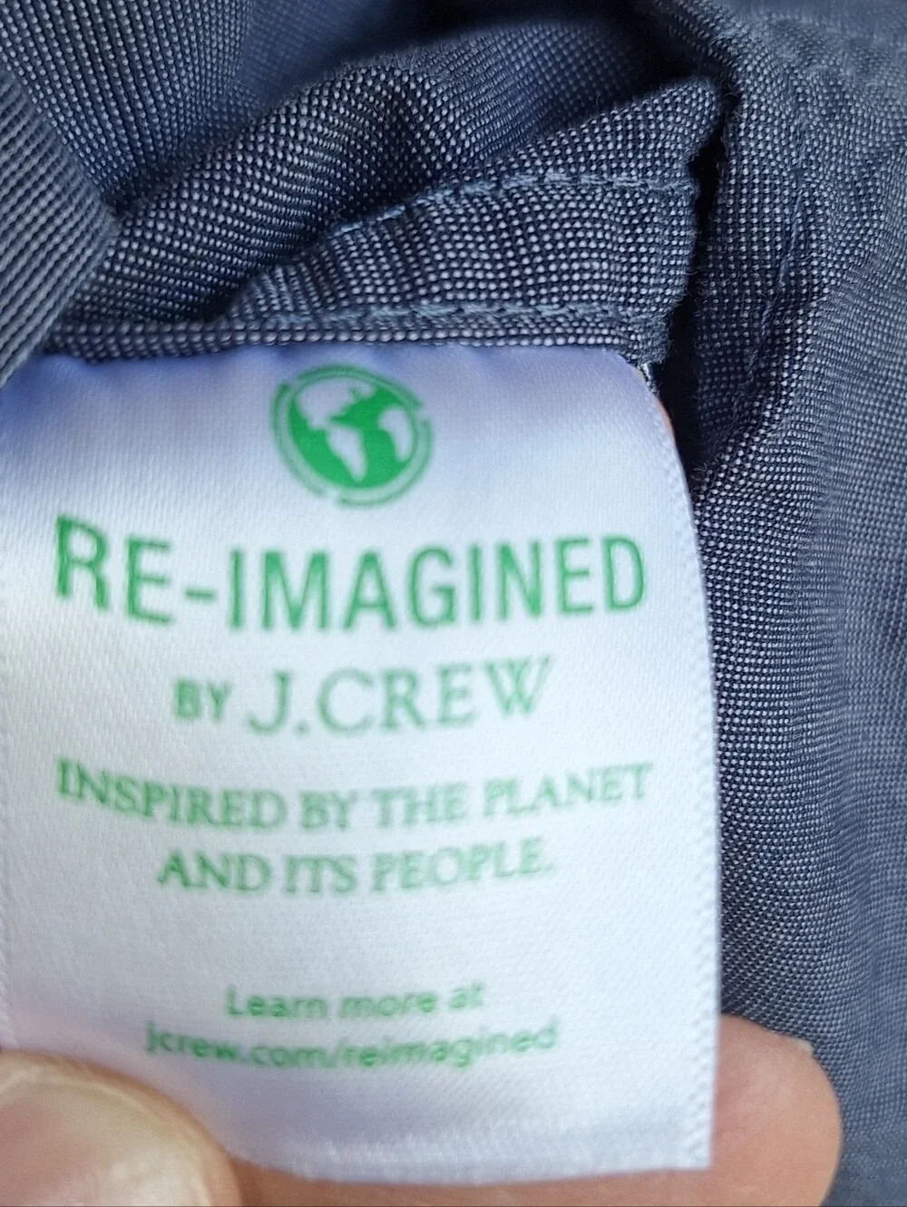 J Crew Re-Washed Mens Medium Secret Wash Shirting Slim Untucked Organic Cotton